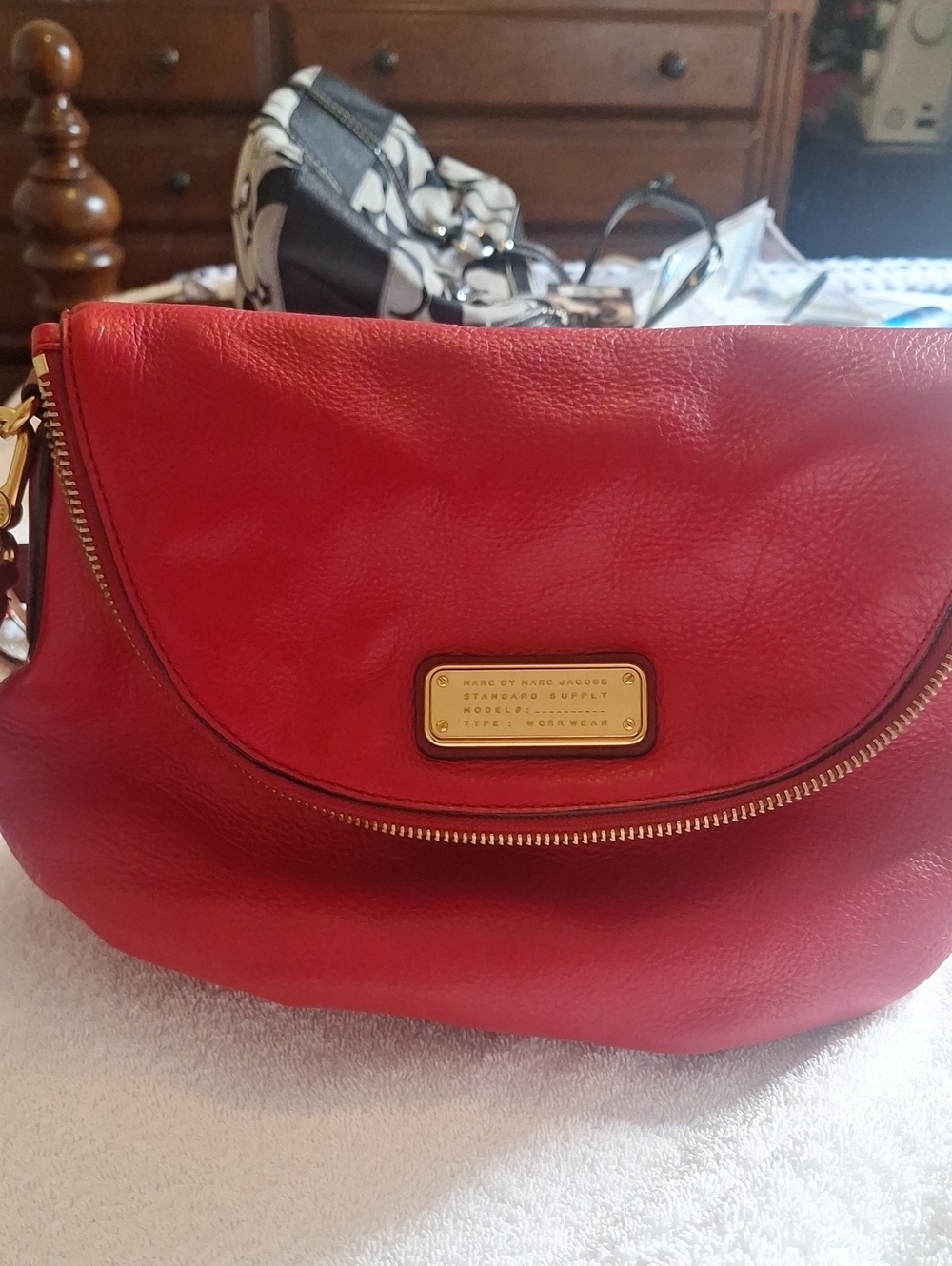 Marc by Marc Jacobs Red Leather Crossbody Bag